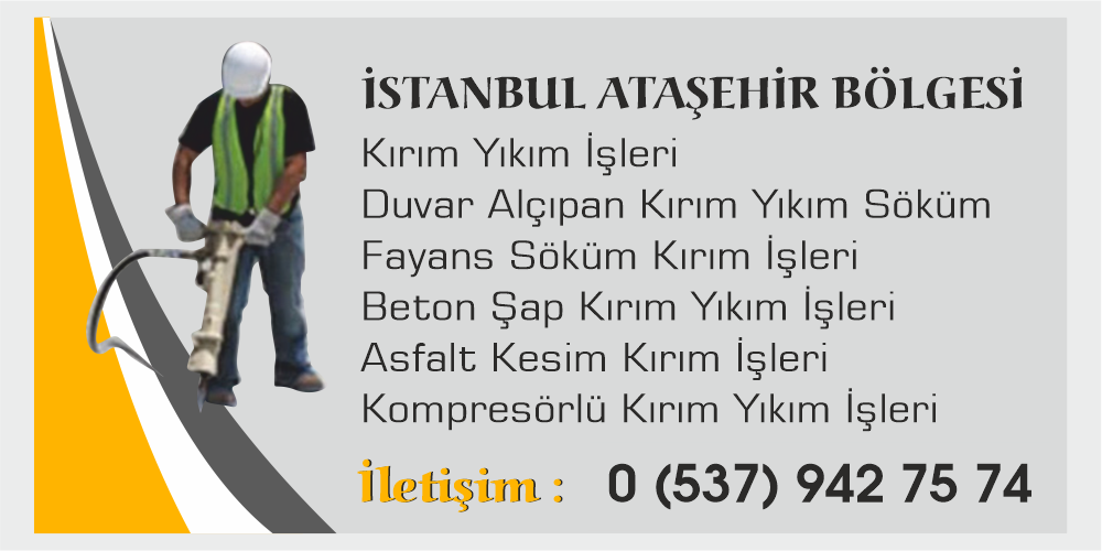 Ataşehir Asfalt Kesim Beton Kesim Şap Kırım İşleri