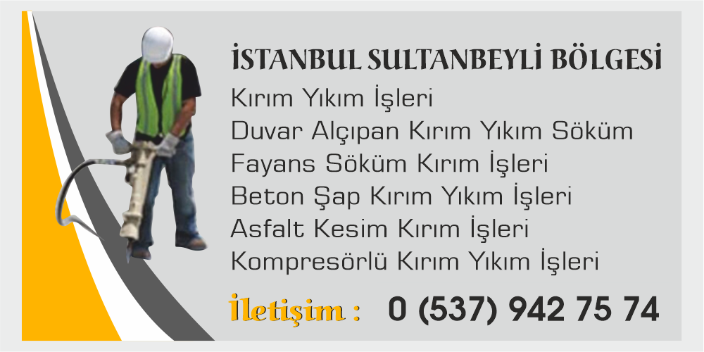 Sultanbeyli Asfalt Kesim Beton Kesim Şap Kırım İşleri